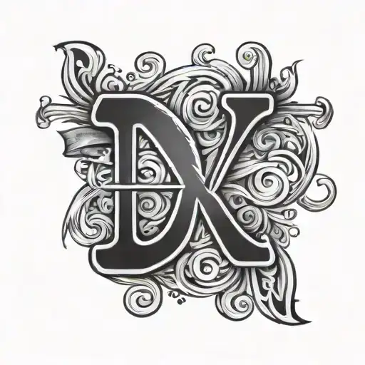 Cursive Script Letters J And V Connected Inscription