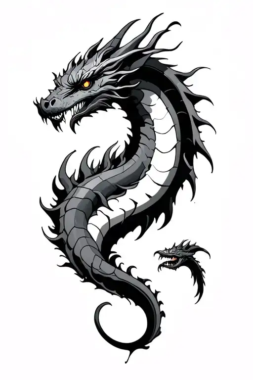 Earth Dragon Tattoo Around The Calf