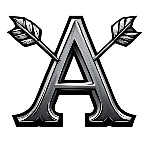 Create A Tattoo Design Of A Letter A Made Out Of An Arrow