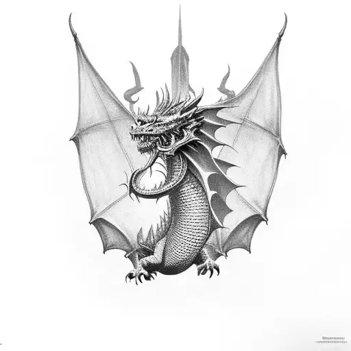 A Red Dragon In Lego Who Bites Its Tail