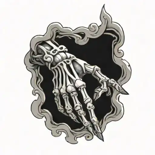 Skeleton Hand Grabbing Wrist