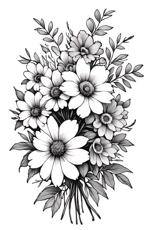 April March And September Birth Flower Bouquet