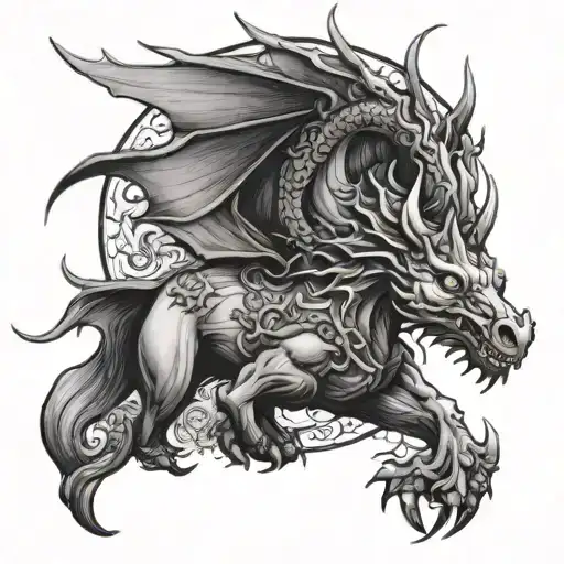 Black Unicorn And White Dragon