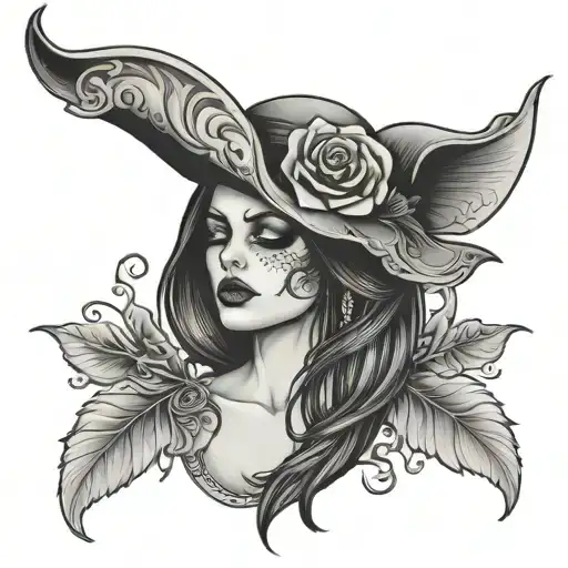 Half Beautiful Lady Halfskelton Face