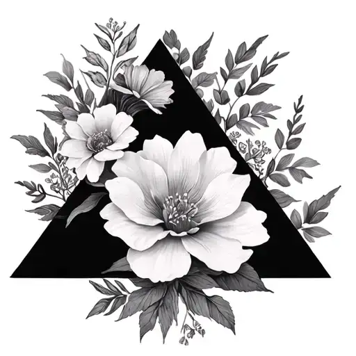 Triangle With Birth Flowers