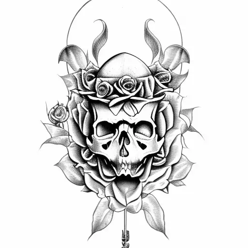 Skull And Roses
