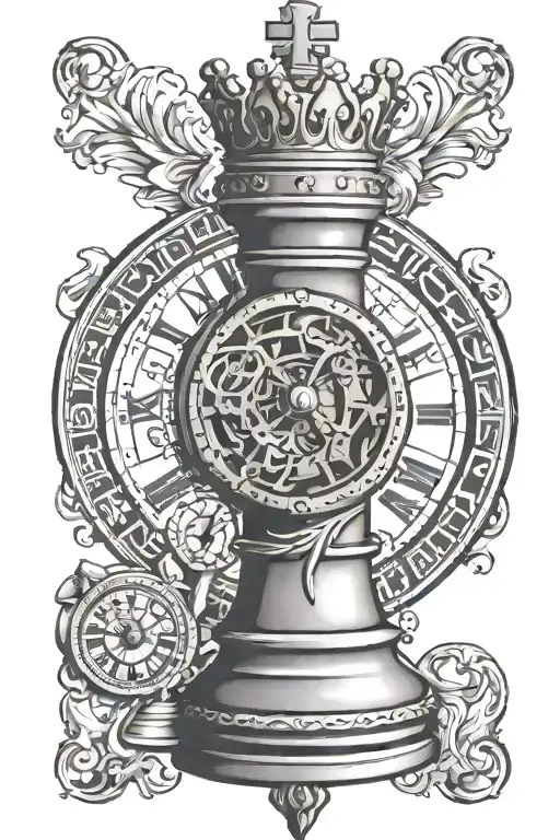 Chess Piece The King With Hidden Clock Mechanism Inside