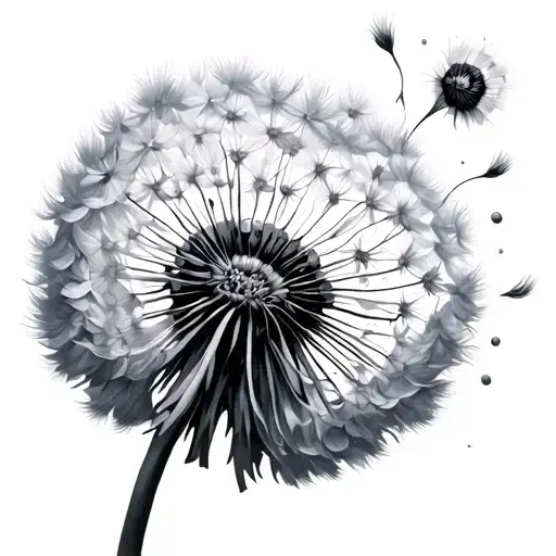 Dandelion Blowing In Th