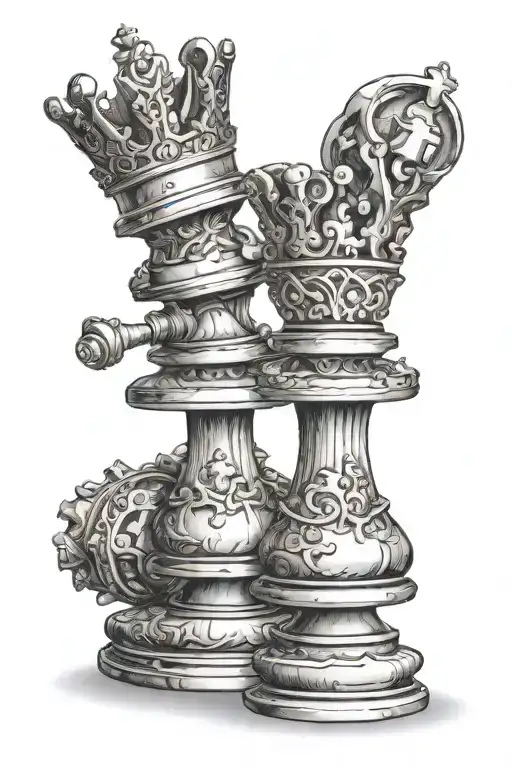 Chess Piece The King With Hidden Crown Wheels Mechanism Inside