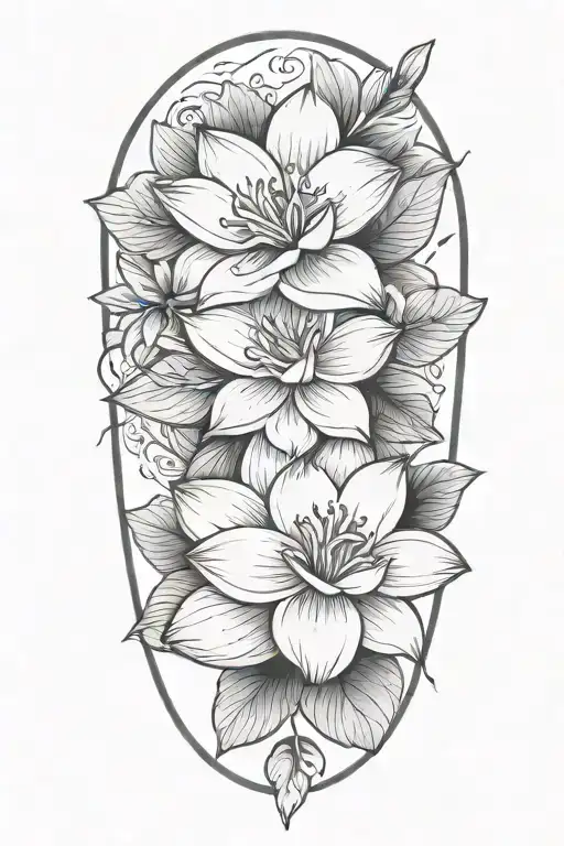 Plumeria And Lotus Tattoo Design