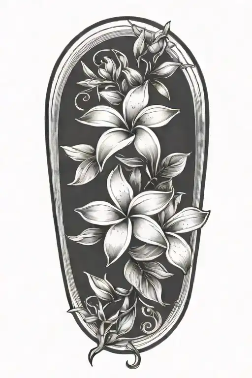 Plumeria Tattoo Design