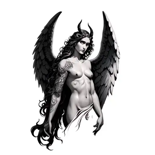 Angel Devil On Shoulder