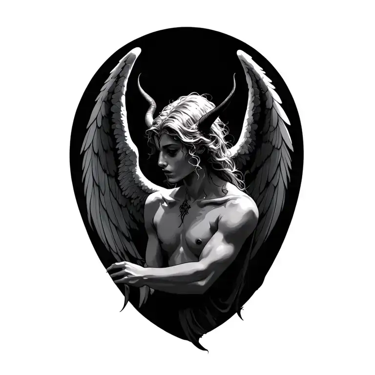 Angel Devil On Shoulder