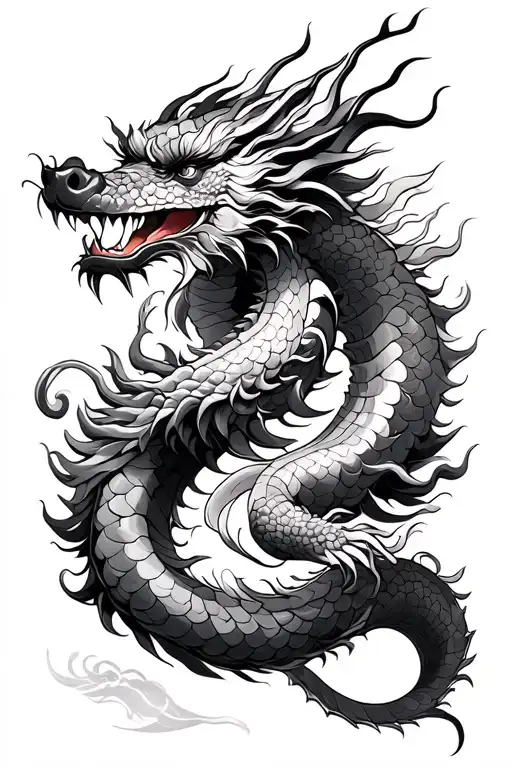 Japanese Dragon Wrapped A Pigoda