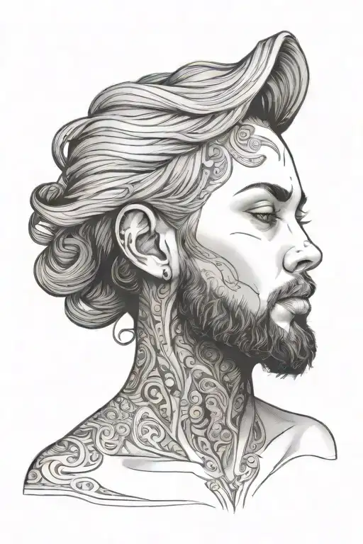 Female Body With Bearded Male Head