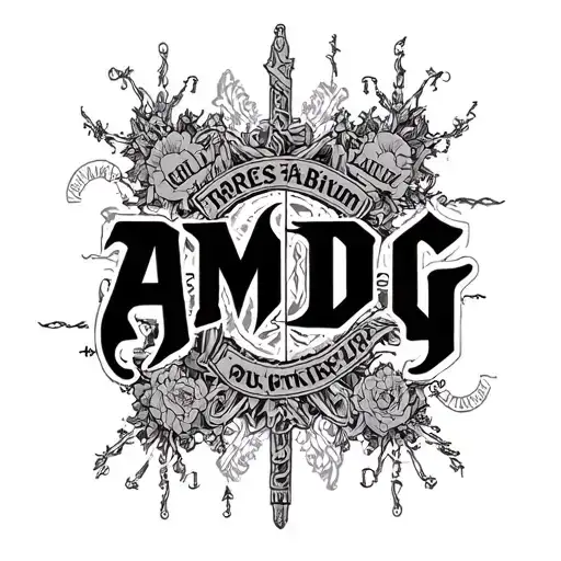 The Word Amdg Surrounded By Words Fratres Per Arbitrium