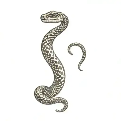 Diamond Back Rattle Snake Tattoo Arm Black And White Stencil