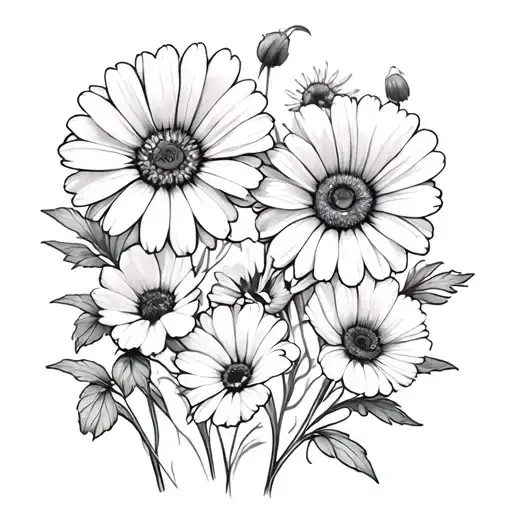 Daisies And Poppies Matching Friends