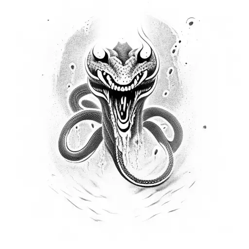 Snake Demon Dripping Blood