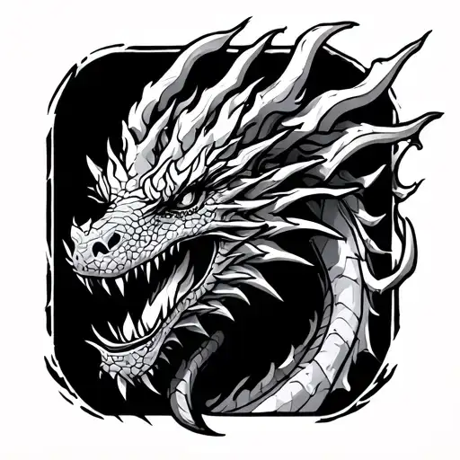 Dragon With Spikes Are Fire