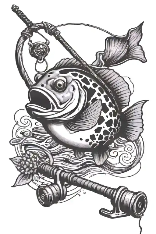 Fishing Rod Casting A Line That Represents Suicide