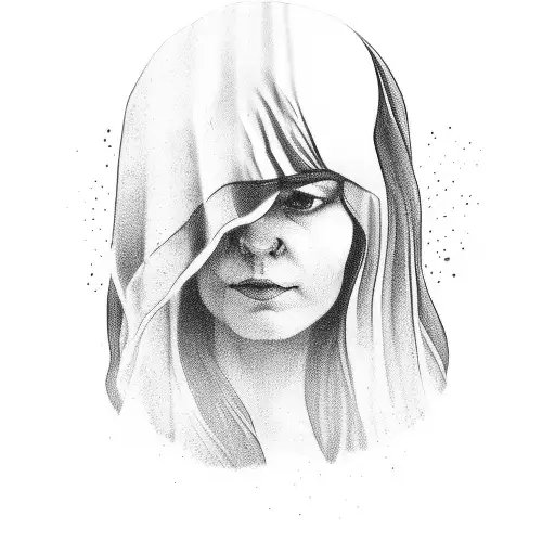 A Silhouette Of Mother Svea With A Flowing Swedish Flag As Her Dress