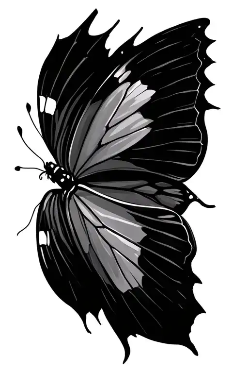 Butterfly With A Broken Right Wing