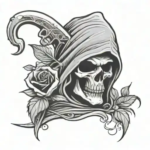 Grim Reaper With A Rose