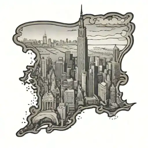 Louisiana And New York City Skyline