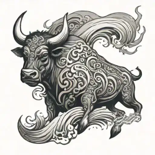 Bhrama Bull And Ocean Waves