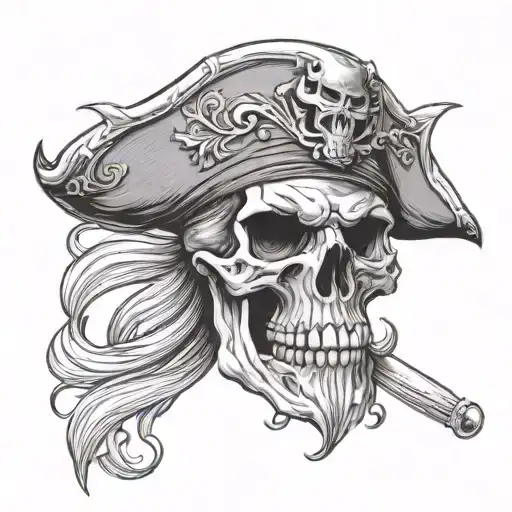Pirate Half Skull