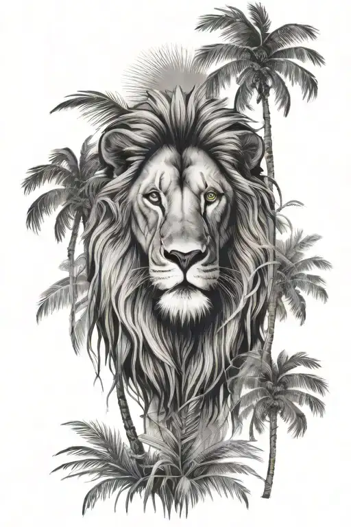 Lion Head Palm Trees