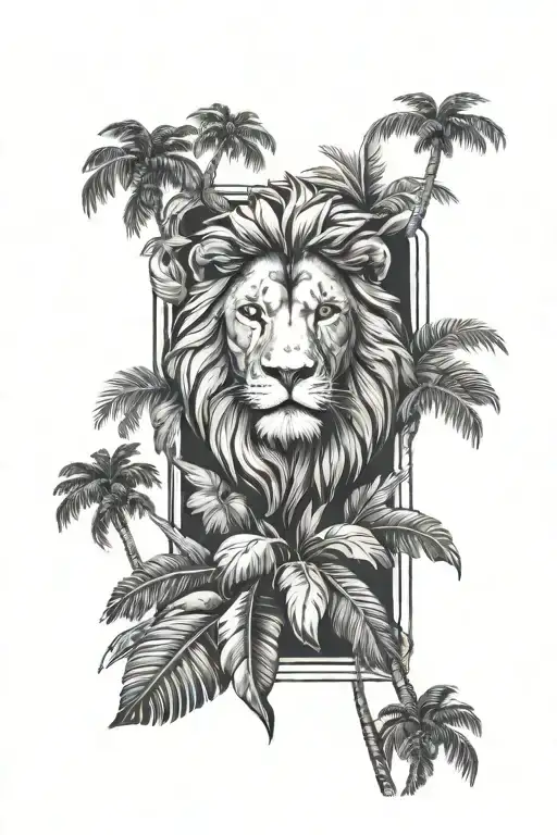 Lion Head Palm Trees Growing And Egal