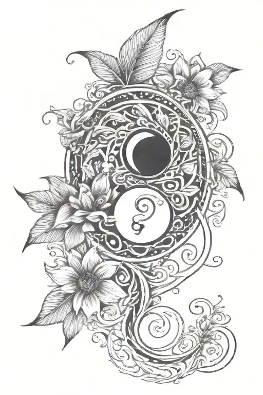 Divine Feminine Persephone Unalome Symbol