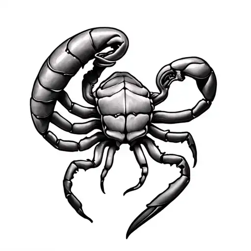 Zodiac Sign Cancer 1999 Line Art