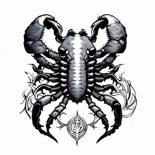 Zodiac Sign Cancer 1999 Line Art