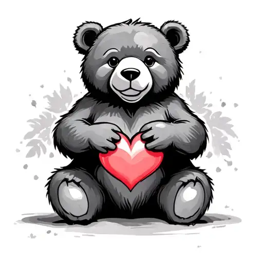 Bear Holding A Heart Shape