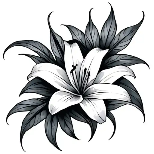 Lily Intertwined Wirh Tribal