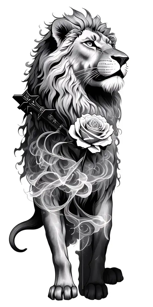 Lion Cross 1991 Rose Smoke Sci Fi Scene