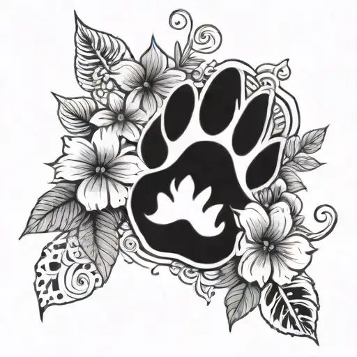 Paw Print Floral