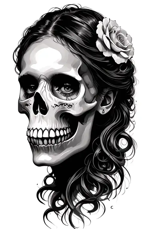 Phenoix Skull Women Face