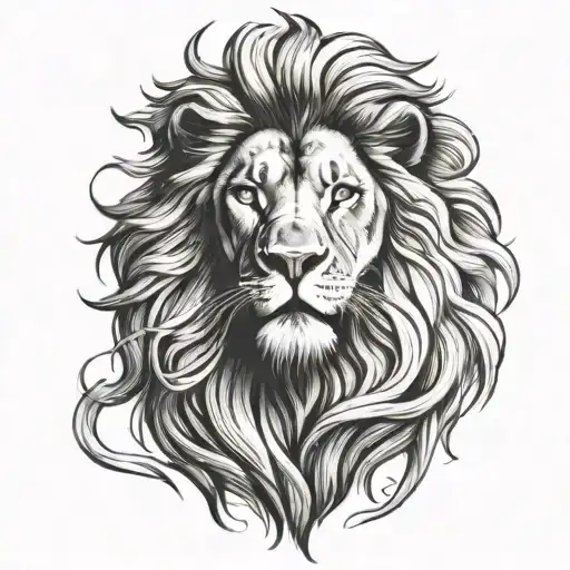 Lion Roaring With Blue Eyes