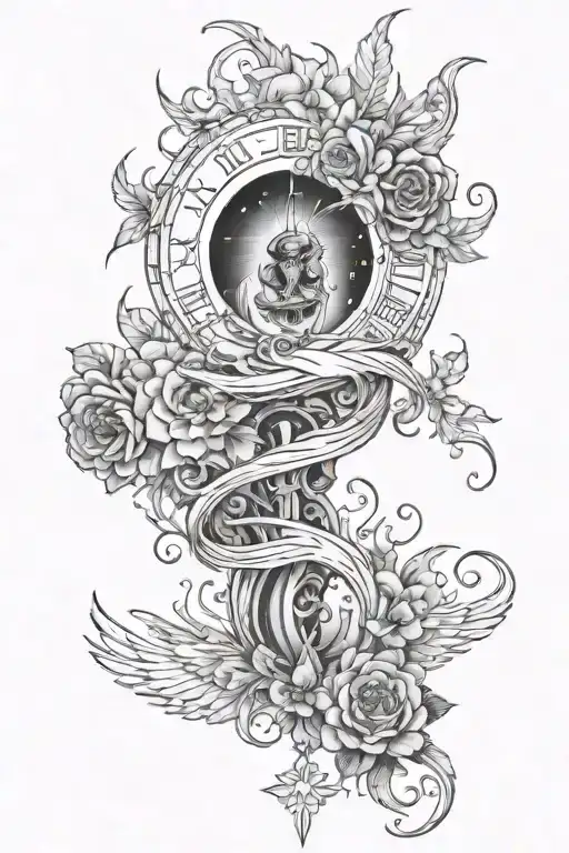 Tatoo With Life Journey From Birth To Death And From There Heaven Orhell