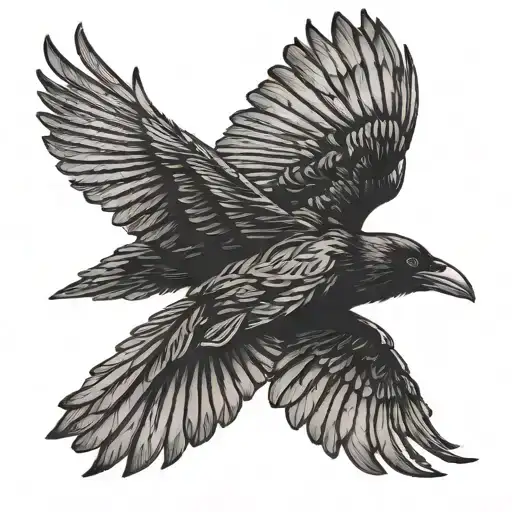 Raven Flying