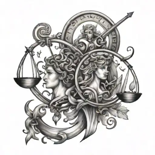 Libra And Sagittarius Zodiac Signs Combined Together