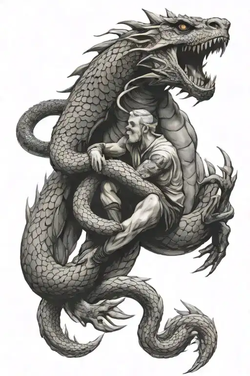 Jormungandr And Atlas Holding The World
