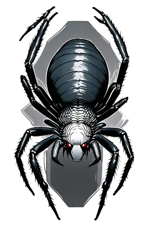 Black Widow Spider Crawling