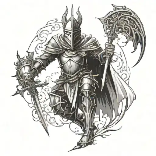 Dark Souls Knight With Flaming Legs