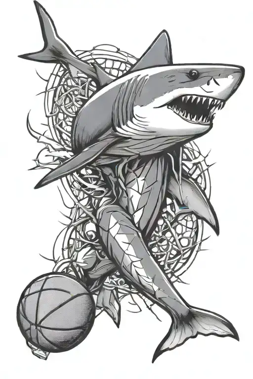 Shark And Basketball