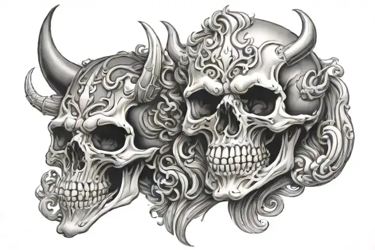Skull And Demon